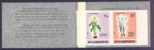 Albania 1986 Flowers 1L45 booklet complete (containing imperf pane from a limited printing) unmounted mint, as SG SB1