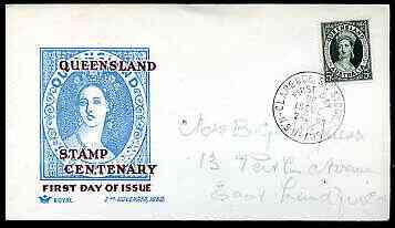 Australia 1960 Queensland Stamp Centenary on illustrated cover with first day cancel