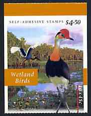 Booklet - Australia 1997 Flora & Fauna (Wetland Birds) $4.50 self-adhesive booklet, pristine SG SB116