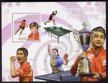 Guinea - Bissau 2009 Table Tennis Champions perf s/sheet unmounted mint
