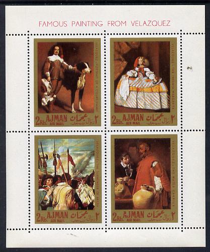 Ajman 1968 Paintings by Velazquez perf m/sheet unmounted mint (Mi BL 22A) 