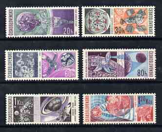 Czechoslovakia 1966 Space Research perf set of 6 unmounted mint, SG 1606-11