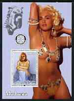 Benin 2003 Madonna in Jewelry Bikini (With Motorcycle & Rotary) perf m/sheet unmounted mint