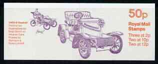 GB Booklet  1979-81 Veteran Cars #3 (1903-5 Vauxhall) 50p booklet complete, SG FB12......