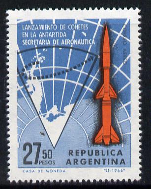 Argentine Republic 1966 Rocket Launches in Antarctica 27.50p value SG 1163 unmounted mint*