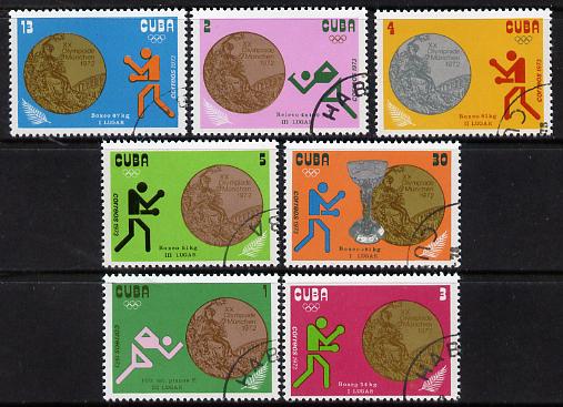 Cuba 1972 Cuban Successes in Olympic Games complete cto set of 7 SG 1996-2002*