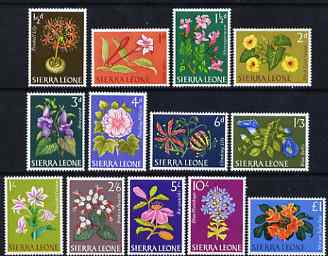 Sierra Leone 1963 Flowers in natural colours set of 13 unmounted mint, SG 242-54