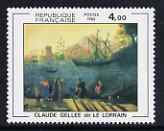 France 1982 'Embarkation of St Paul at Ostia' by Claude GellÃ©e (Le Lorrain) 4f unmounted mint from Art set, SG 2532