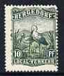 Cinderella - Bergedorf 1890 Local Post Wading Bird 10pf mounted mint