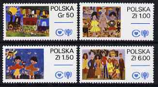 Poland 1979 International Year of the Child set of 4 Children's paintings unmounted mint, SG 2591-94