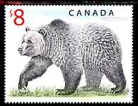 Canada 1997-98 Grizzly Bear $8 (from mammals set) unmounted mint SG 1758