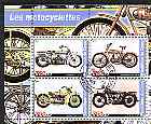 Congo 2003 Early Motorcycles #1 perf sheetlet containing set of 4 values cto used