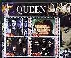 Chad 2003 Legendary Pop Groups - Queen perf sheetlet containing 4 values cto used