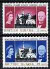 British Guiana 1966 Churchill Commemoration perf set of 2 unmounted mint, SG 374-75