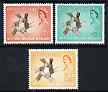 British Guiana 1961 History & Culture Week perf set of 3 unmounted mint, SG 346-48*