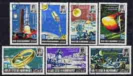 Aden - Qu'aiti 1967 Moon Landing perf set of 7 cto used, Mi 115-21*