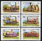 Cambodia 1999 Steam Railways perf set of 6 unmounted mint, SG 1832-37*
