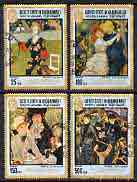 Aden - Qu'aiti 1967 Paintings by Renoir perf set of 4 cto used, Mi 142-145A