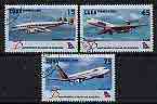Cuba 2004 75th Anniversary of Cubana de Aviacion perf set of 3 cto used*