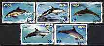 Cuba 2004 Dolphins perf set of 5 cto used*