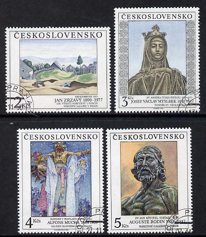 Czechoslovakia 1990 Art (25th issue) set of 4 fine cds used, SG 3044-47