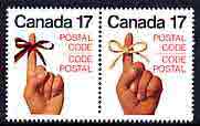 Canada 1979 Postal Code Publicity se-tenant pair unmounted mint, SG 938a