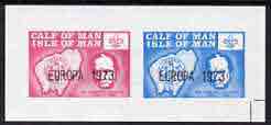 Calf of Man 1973 Europa opt'd on Churchill & Map (with Scout Logo) imperf m/sheet unmounted mint (as Rosen CA295MS var)
