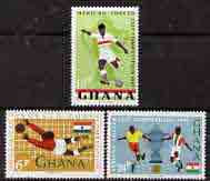 Ghana 1965 African Soccer Cup Competition perf set of 3 unmounted mint as SG 400-402