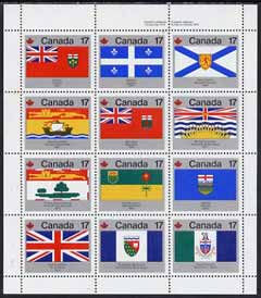 Canada 1979 Canada Day - Flags perf m/sheet containing set of 12 values unmounted mint, SG MS944