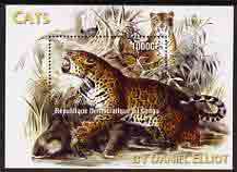 Congo 2005 Wild Cats by Daniel Elliot perf m/sheet unmounted mint