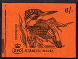 GB Booklet -1968-70 Birds - Kingfisher (red cover July 1968) 6s booklet complete and fine, SG QP39