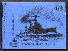 GB Booklet -1968-70 Ships - Dreadnought 4s6d booklet (Sept 1969) complete and fine SG LP53