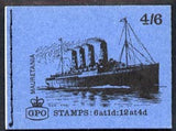 GB Booklet -1968-70 Ships - Mauretania 4s6d booklet (Jan 1970) complete and fine SG LP55