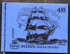 GB Great Britain 1968-70 Ships - Victory 4s6d booklet (May 1970) complete and fine SG LP57