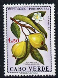 Cape Verde Islands 1968 Gioabeira (Psidium guajava) 4e50 unmounted mint, SG 415