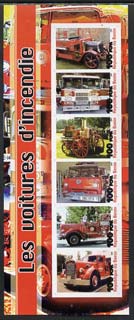 Benin 2003 Fire Engines #1 imperf sheetlet containing 6 values unmounted mint