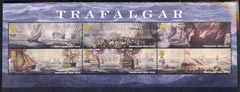 GB Great Britain 2005 Trafalgar perf m/sheet containing set of 6 values unmounted mint