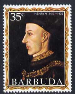 Barbuda 1970-71 English Monarchs SG 55 Henry V unmounted mint*