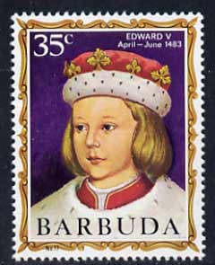 Barbuda 1970-71 English Monarchs SG 58 Edward V unmounted mint*