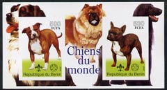 Benin 2002 World of Dogs imperf m/sheet containing 2 values each with Scout Logo, unmounted mint