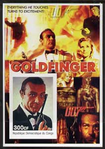 Congo 2003 James Bond Movies #03 - Goldfinger imperf s/sheet unmounted mint