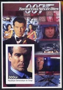 Congo 2003 James Bond Movies #18 - Tomorrow Never Dies imperf s/sheet unmounted mint