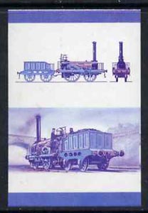 Bernera 1983 Locomotives #2 (Dublin & Kingstown Railway) 30p se-tenant imperf proof pair in magenta & blue only, unmounted mint