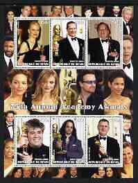 Benin 2003 75th Annual Academy Awards perf sheetlet #1 containing 6 values unmounted mint (shows N Kidman, Bono, etc)