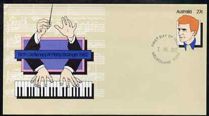 Australia 1982 Birth Centenary of Percy Grainger 27c postal stationery envelope with first day cancellation