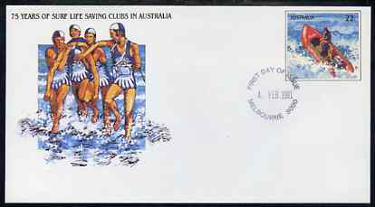Australia 1981 Surf Life Saving Clubs Anniversary 22c postal stationery envelope with first day cancellation