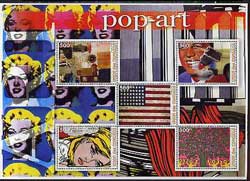 Comoro Islands 2005 Paintings (Pop Art) large perf sheetlet containing 5 values unmounted mint