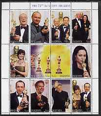 Buriatia Republic 2000 The 72nd Academy Awards perf sheetlet containing set of 12 values unmounted mint