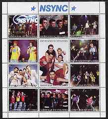Amurskaja Republic 2000 N-Sync perf sheetlet containing 12 values unmounted mint