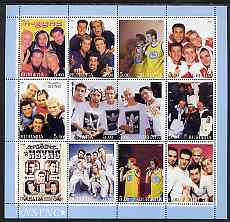 Buriatia Republic 2001 N-Sync perf sheetlet containing 12 values unmounted mint